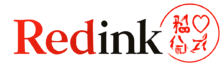 Redink Logo – Modern design with red and black typography, featuring an emblem that represents fashion, beauty, health, home, travel, auto, tech, and finance topics.